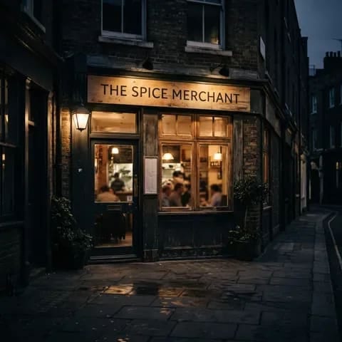 The street frontage of a small restaurant with its name above the door